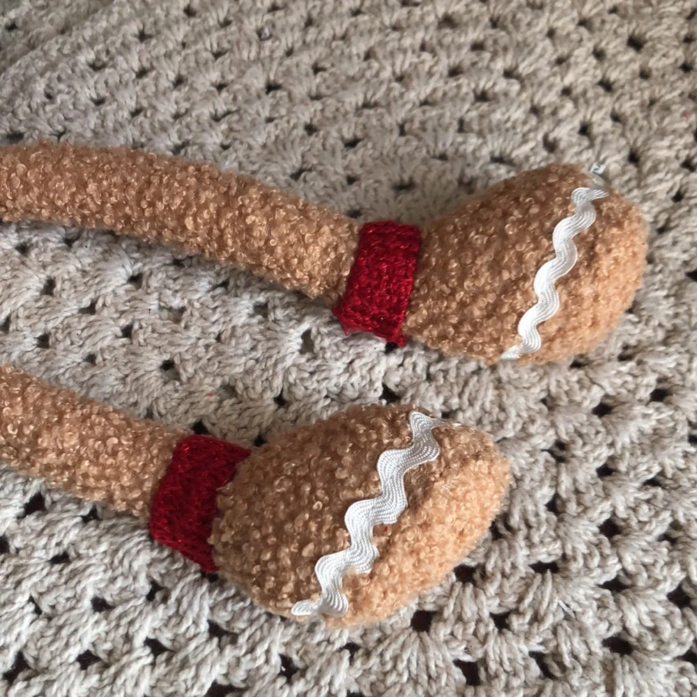 Plaid Gingerbread Man Plush Shelf Sitter Christmas Holiday Home Decor NEW